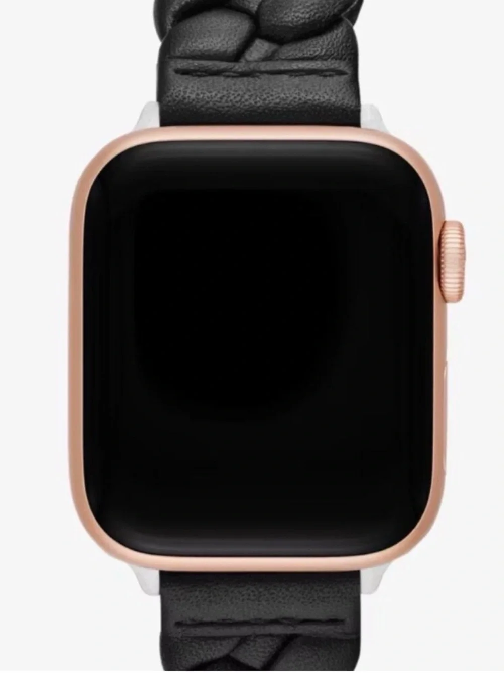 Kate Spade ♠️ NY Black Braided Leather Apple Watch Band in Box- 18mm SE
